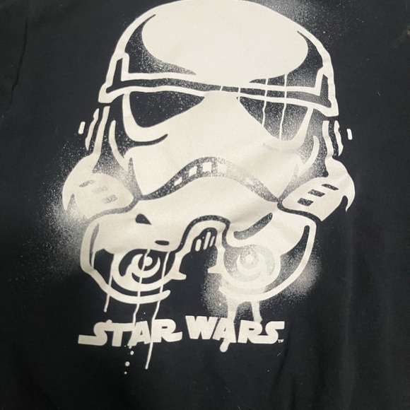 Star Wars Black Sweatshirt with White Stormtrooper Graphic | XS - 5T - Picture 3 of 3